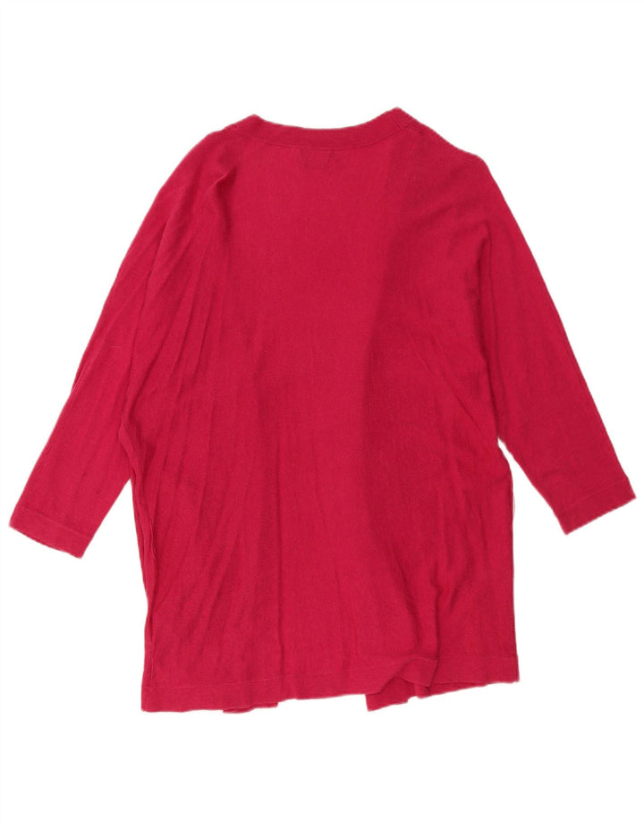 Massimo Dutti Damen-Cardigan mit 3/4-Ärmeln, offen, Gr. 14, Mittelrosa