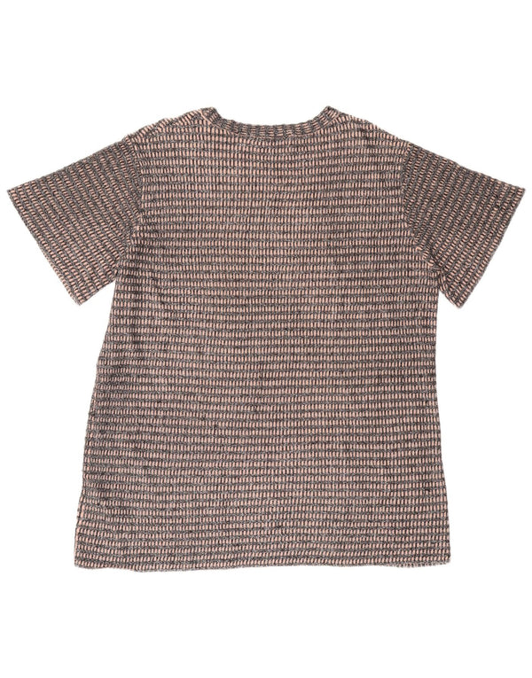 Übergroßes T-Shirt-Oberteil von Zara für Damen, UK 14, Mittelschwarz, gestreift, Polyester