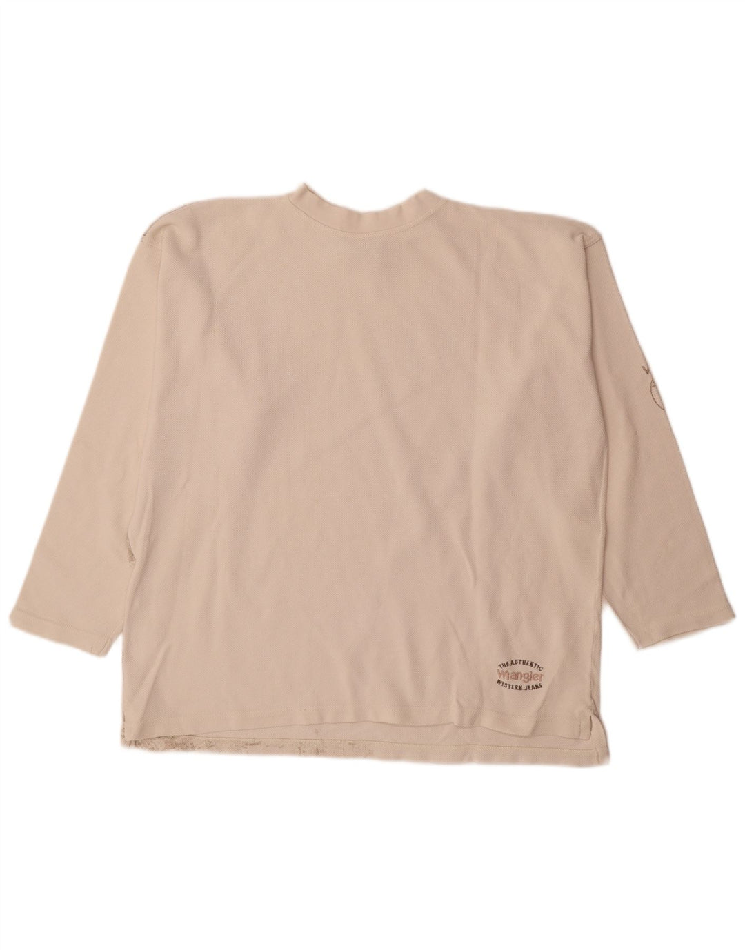 Wrangler Herren Grafik-Oberteil, langärmelig, Größe L, Weiß