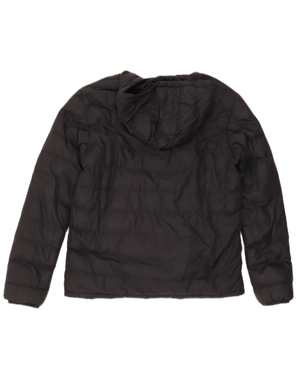 Mountain Warehouse Wattierte Herrenjacke mit Kapuze, UK 40, Größe L, aus schwarzem Nylon