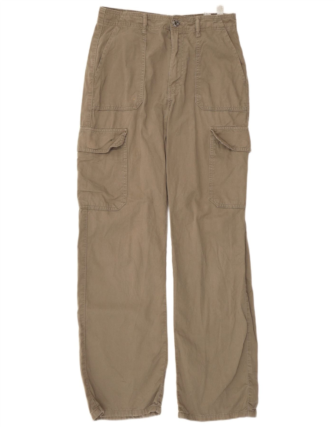 Gerade Cargohose für Damen von ZARA, EU 38, Größe S, W28, L30, Khaki, Baumwolle