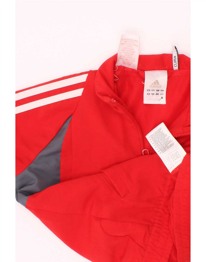 Adidas Jungen Climalite Trainingsanzug Top Jacke 4–5 Jahre Rot Farbblock