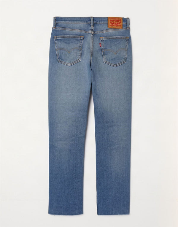 Levi's Womens 514 Distressed Straight Jeans W28 L30 Blue