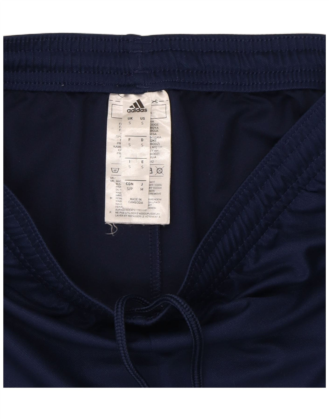 ADIDAS Mens Sport Shorts Small Navy Blue Polyester Vintage Adidas and Second-Hand Adidas from Messina Hembry 