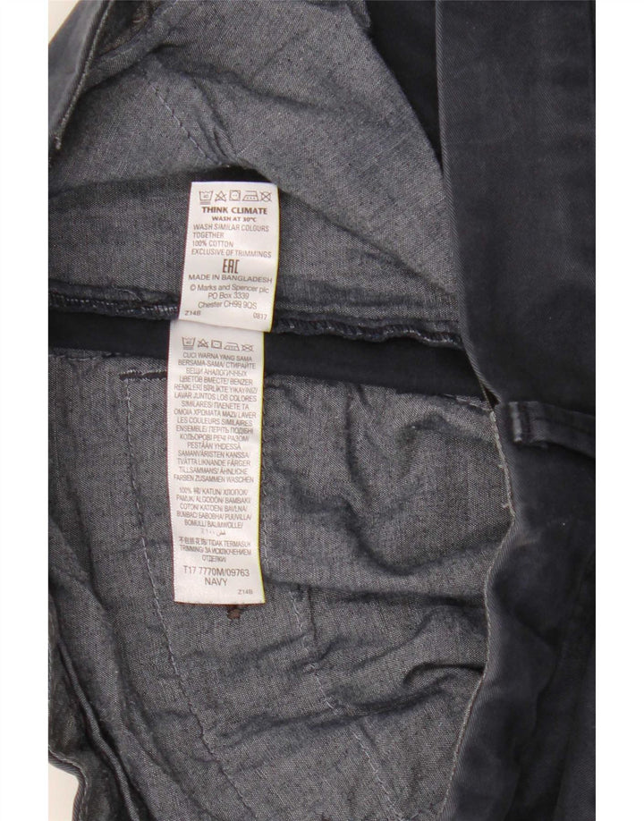 Marks & Spencer Herren-Chinoshorts W32, mittelmarineblaue Baumwolle