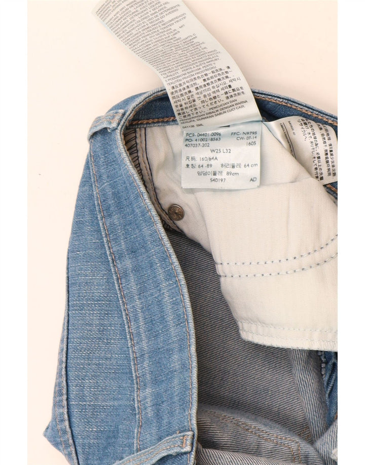 Levi's Damen Slight Curve Mid Rise Slim Jeans W25 L29 Blaue Baumwolle