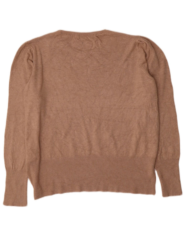 Marks & Spencer Damen-Pullover mit Rundhalsausschnitt, UK 22 3XL Beige