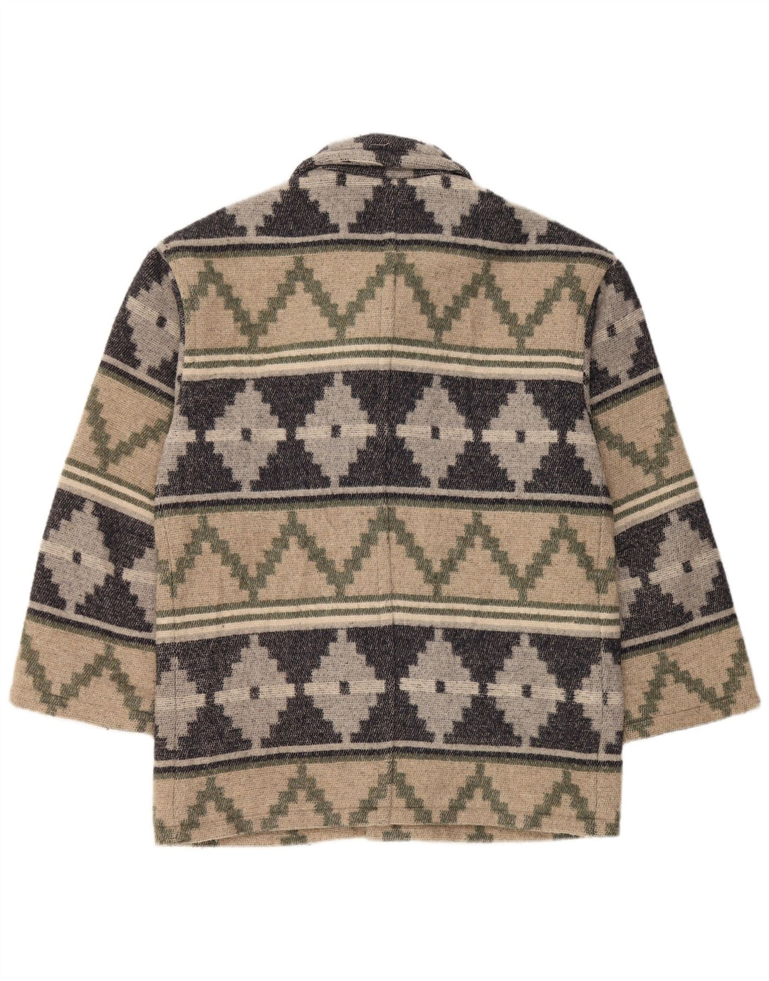 VINTAGE Herren 4-Knopf-Blazerjacke UK 38 Mittelbeige Fair Isle