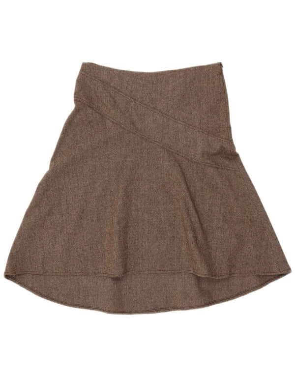 Topshop Damen-A-Linien-Rock UK 12 Medium W32 Braune Wolle