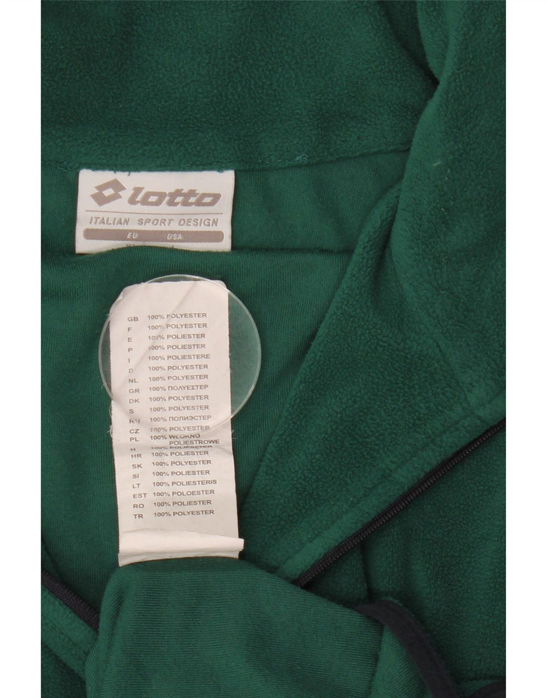 Lotto Herren-Fleecepullover mit Reißverschluss, XL, grünes Polyester