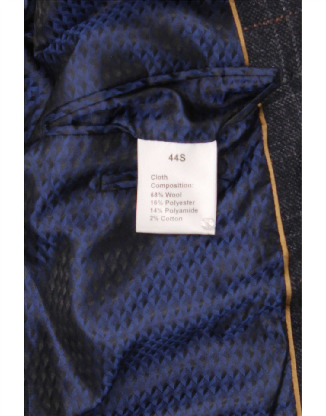 Douglas Herren-Blazer mit 2 Knöpfen, UK 44, 2XL, marineblau karierte Wolle