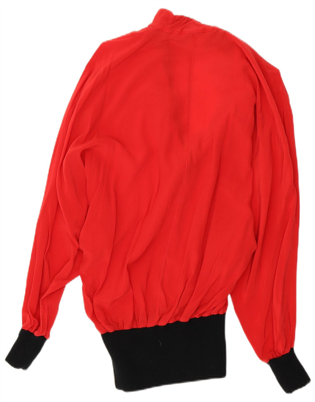 Daniela Massa Langarm-Blusenoberteil für Damen IT 44 Mittelroter Farbblock