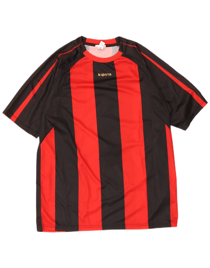 KIPSTA Herren-T-Shirt mit Grafik, groß, rot gestreift, Polyester