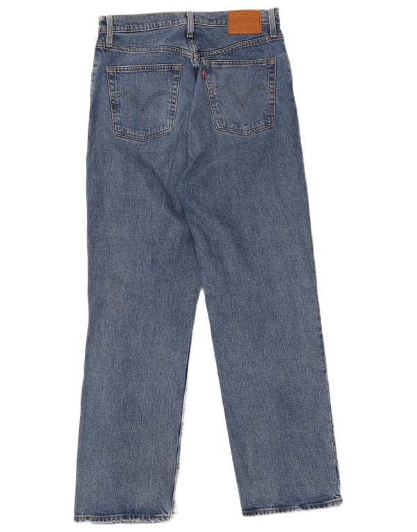 LEVI'S Damen Ribcage Distressed Straight Jeans W30 L29 Blaue Baumwolle