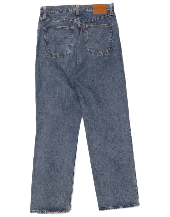 LEVI'S Damen Ribcage Distressed Straight Jeans W30 L29 Blaue Baumwolle