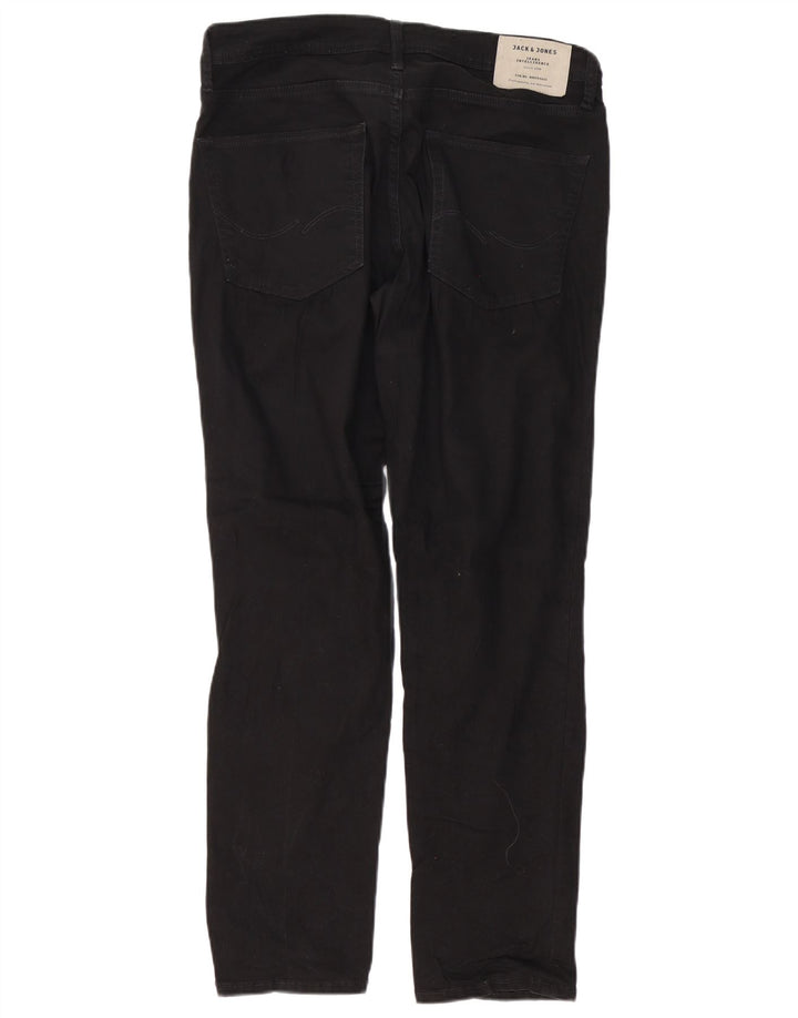 Jack & Jones Herren Tim Slim Jeans W32 L32 Schwarze Baumwolle