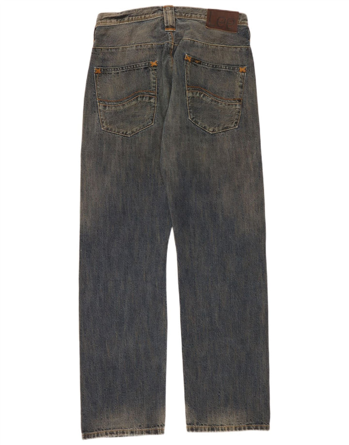 Lee Herren Straight Jeans W34 L34 Blaue Baumwolle