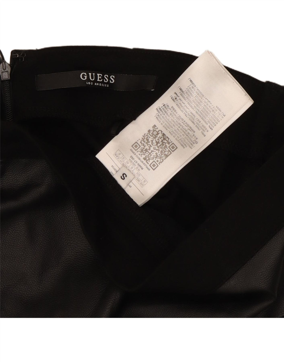 GUESS Damen Bleistiftrock UK 6 XS W26 Schwarz Polyester