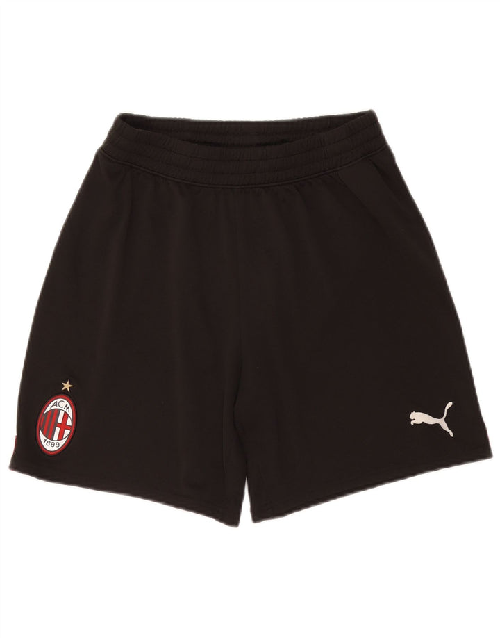 PUMA Damen AC Milan Sport Shorts UK 10 Small Schwarz Polyester
