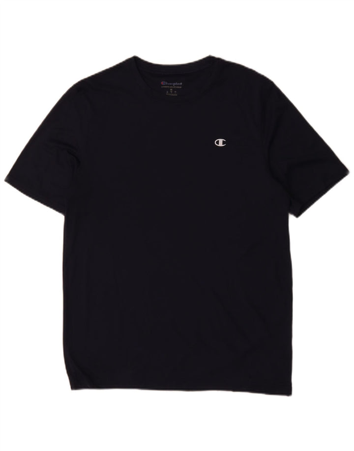 CHAMPION Mens T-Shirt Top Medium Navy Blue Polyester
