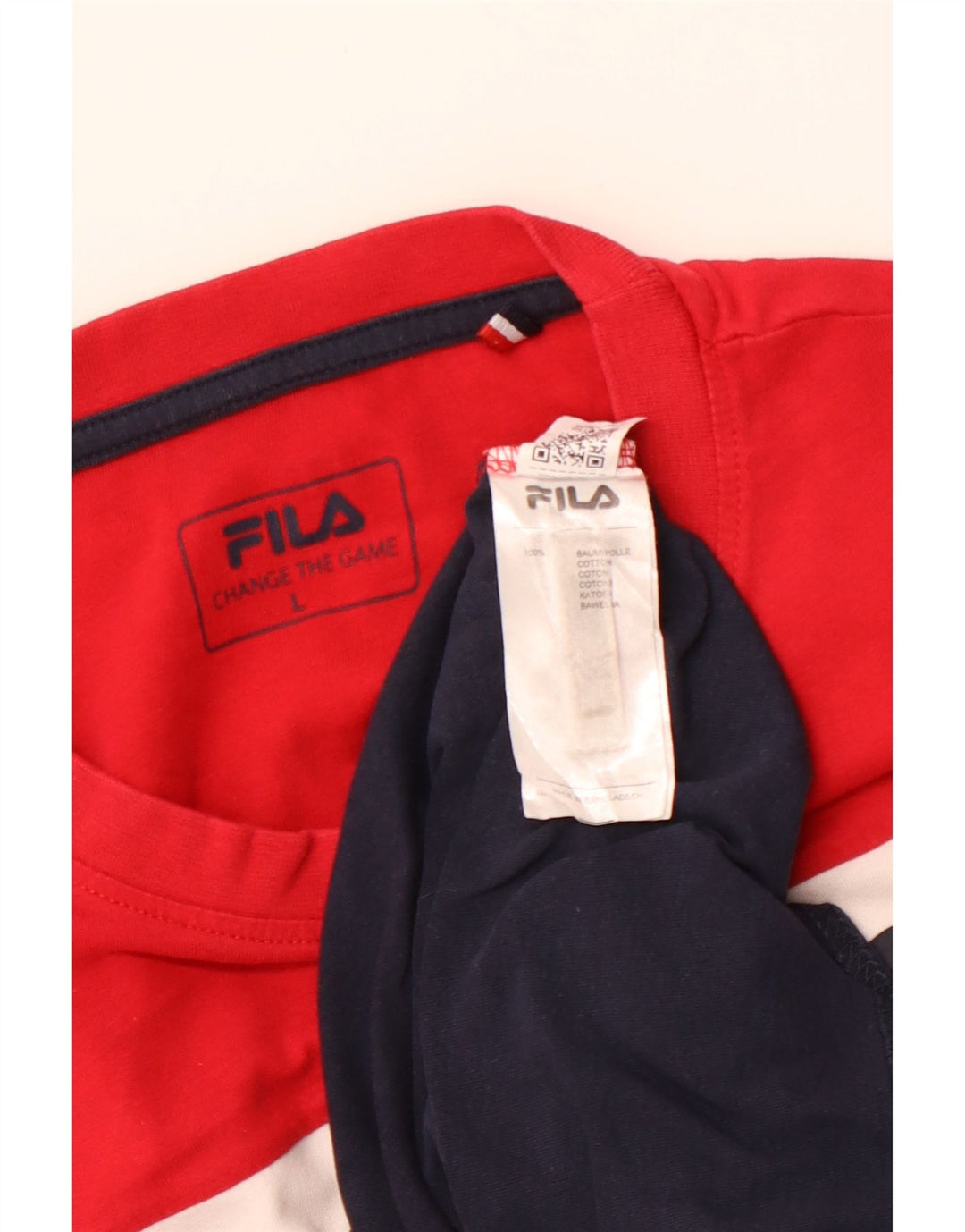 FILA Herren-T-Shirt mit Grafik, groß, mehrfarbig, Colourblock-Baumwolle