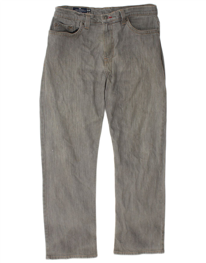 Marks & Spencer Herren Blue Harbor Straight Jeans W34 L29 Graue Baumwolle