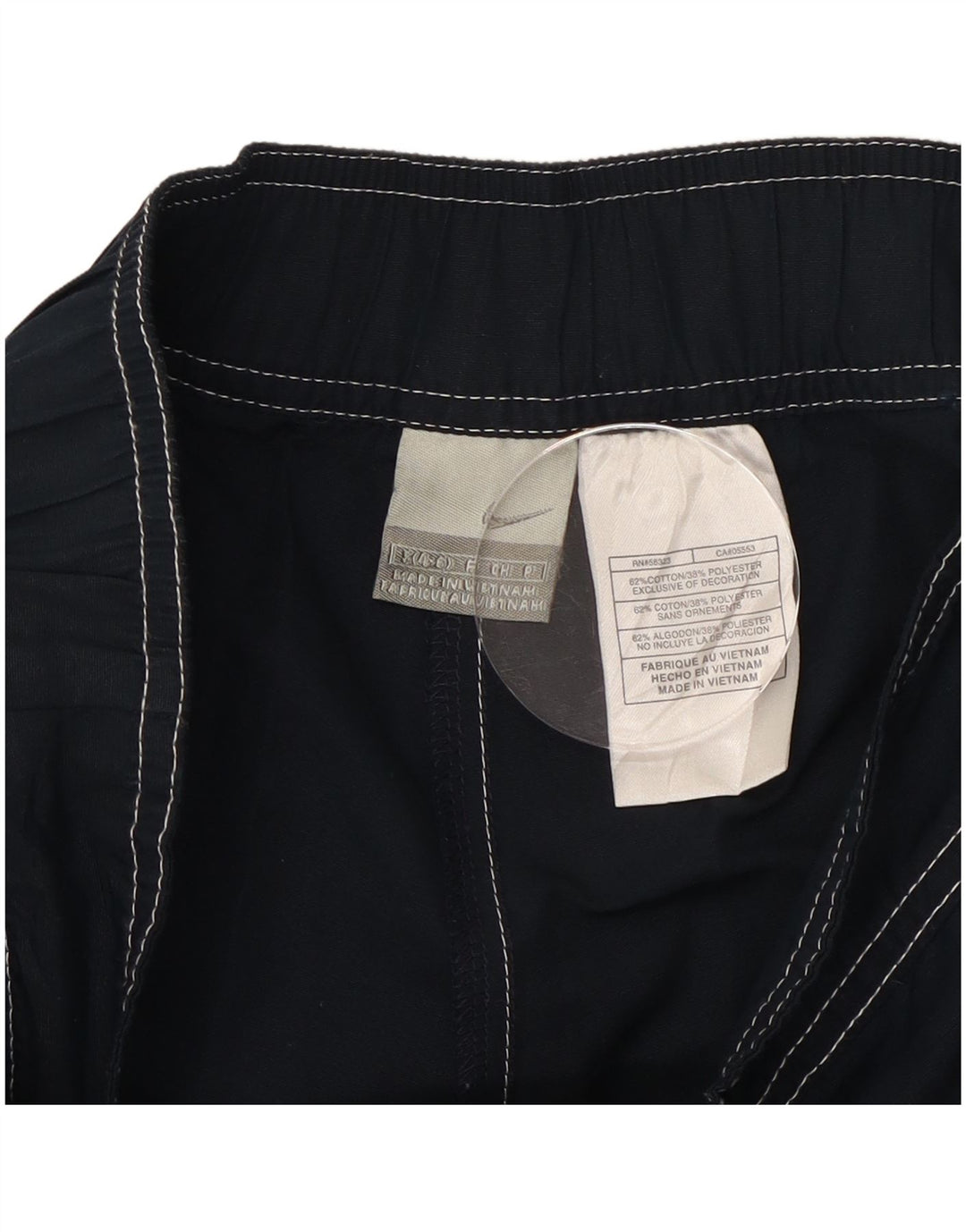 Nike Damen Badeshorts US 4/6 Small Marineblau Baumwolle