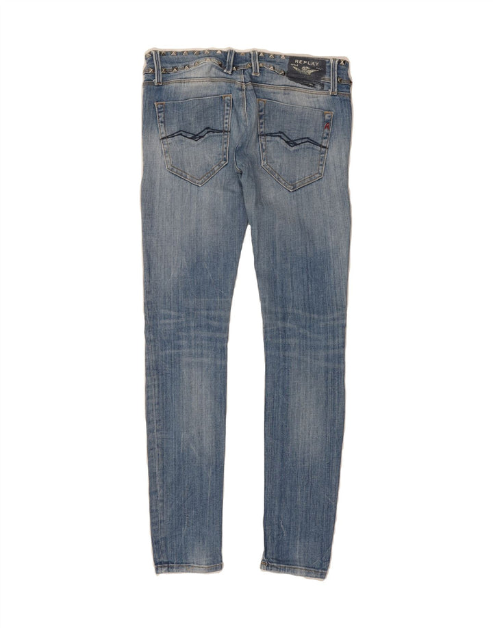 REPLAY Womens Skinny Jeans W25 L30 Blue Vintage Replay and Second-Hand Replay from Messina Hembry 