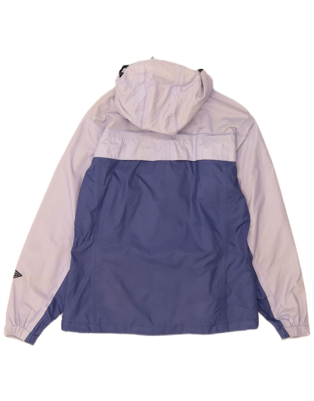 Columbia Damen Omni-Tech Kapuzen-Regenjacke UK 14 Mittelblauer Farbblock