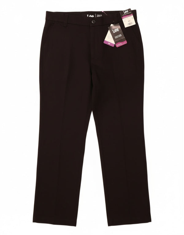 Lee Damen-Chinohose mit mittlerer Leibhöhe, gerade, US 12, Größe L, W32, L28, Schwarz