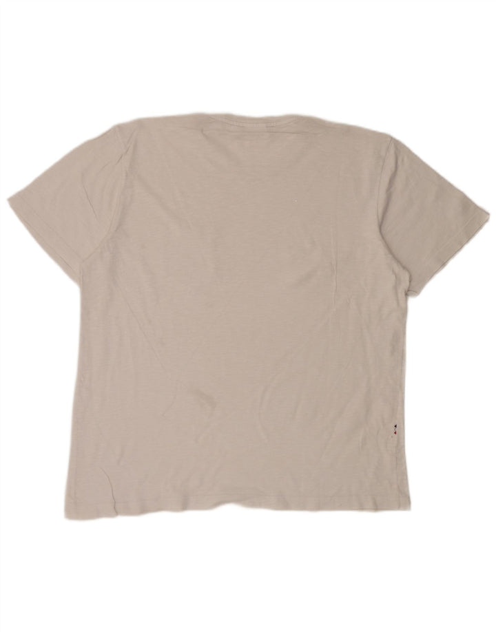 Lacoste Herren T-Shirt Top Größe 7 2XL weiß gefleckte Baumwolle