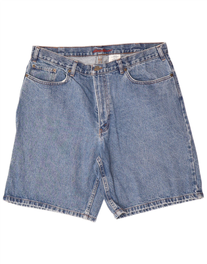 EDDIE BAUER Herren Jeansshorts W38 XL Blaue Baumwolle