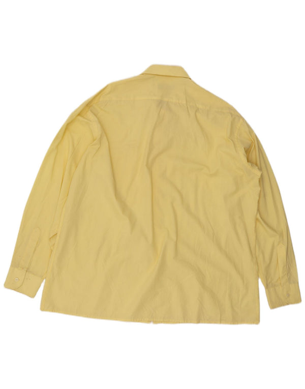 Pierre Cardin Mens Shirt Size 46 18 2XL Yellow Cotton