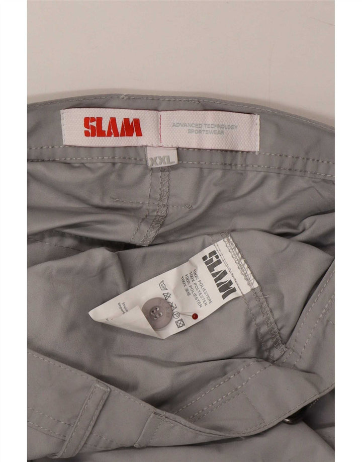 Slam Herren Cargo Shorts 2XL W40 Grau Polyester