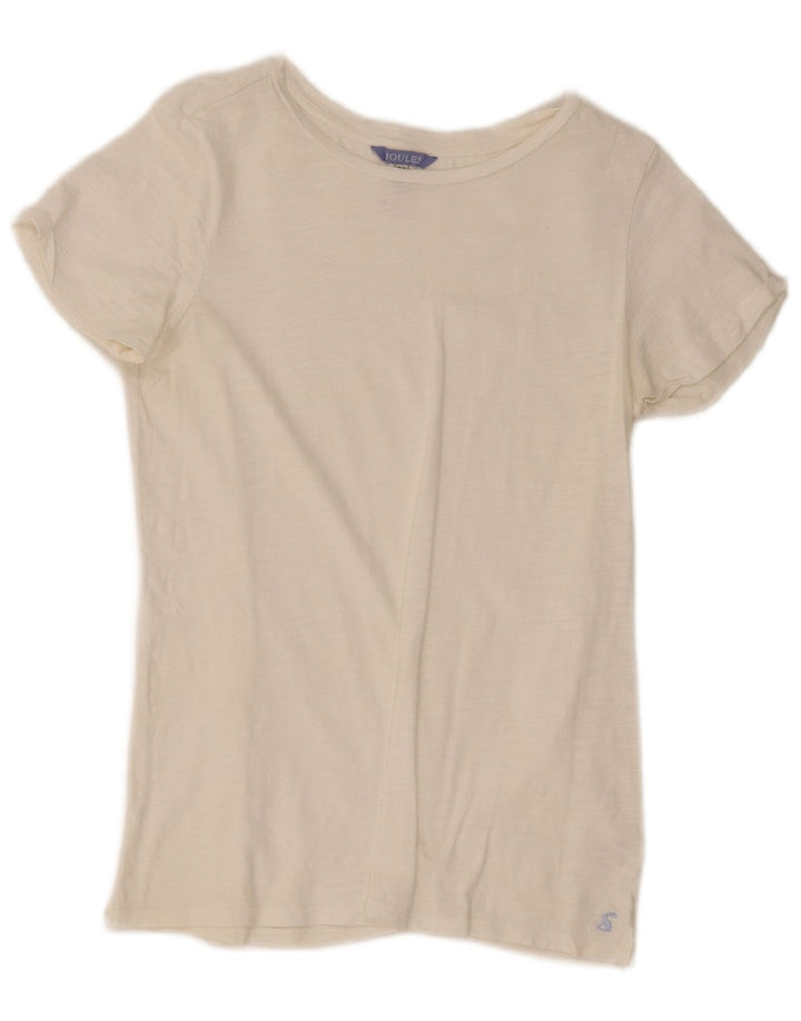 Joules Damen T-Shirt Top UK 12 Mittelweiße Baumwolle