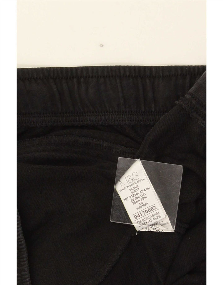 Marks & Spencer Herren-Trainingshose, 2XL, schwarze Baumwolle
