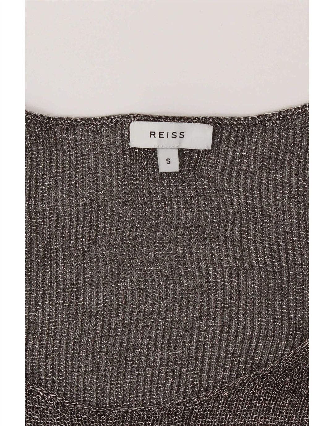 Reiss Damen-Blusenoberteil UK 10 Small Grau meliert
