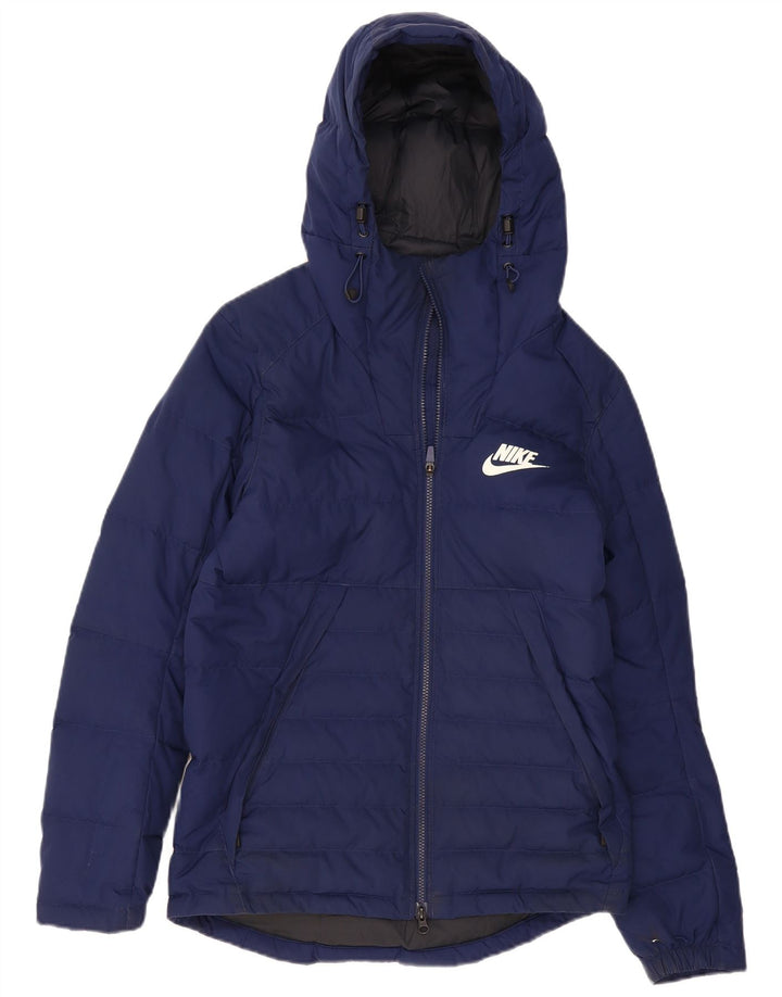 Nike Herren-Jacke mit Kapuze, gepolstert, UK 36, Größe S, Marineblau, Polyester