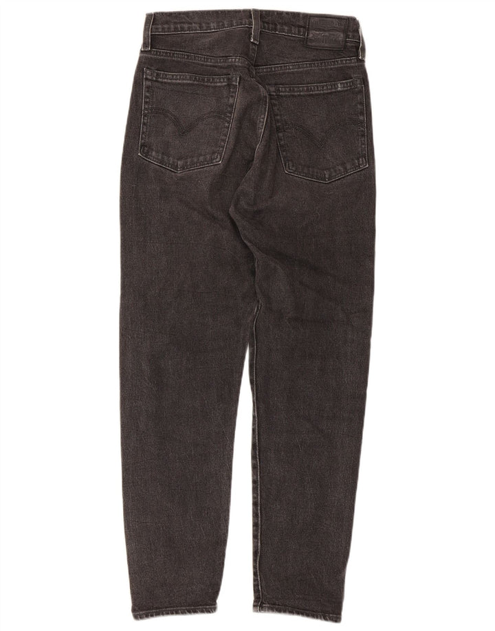 Levi's Damen Tapered Jeans W26 L27 Schwarze Baumwolle