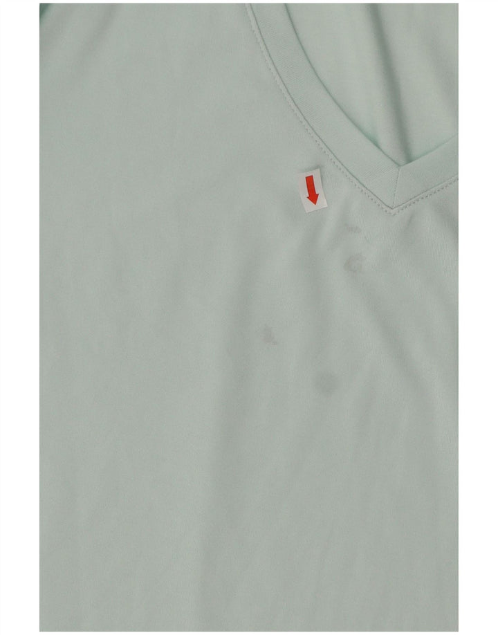 UNDER ARMOUR Damen Heat Gear T-Shirt Top UK 14 Medium Türkis Polyester