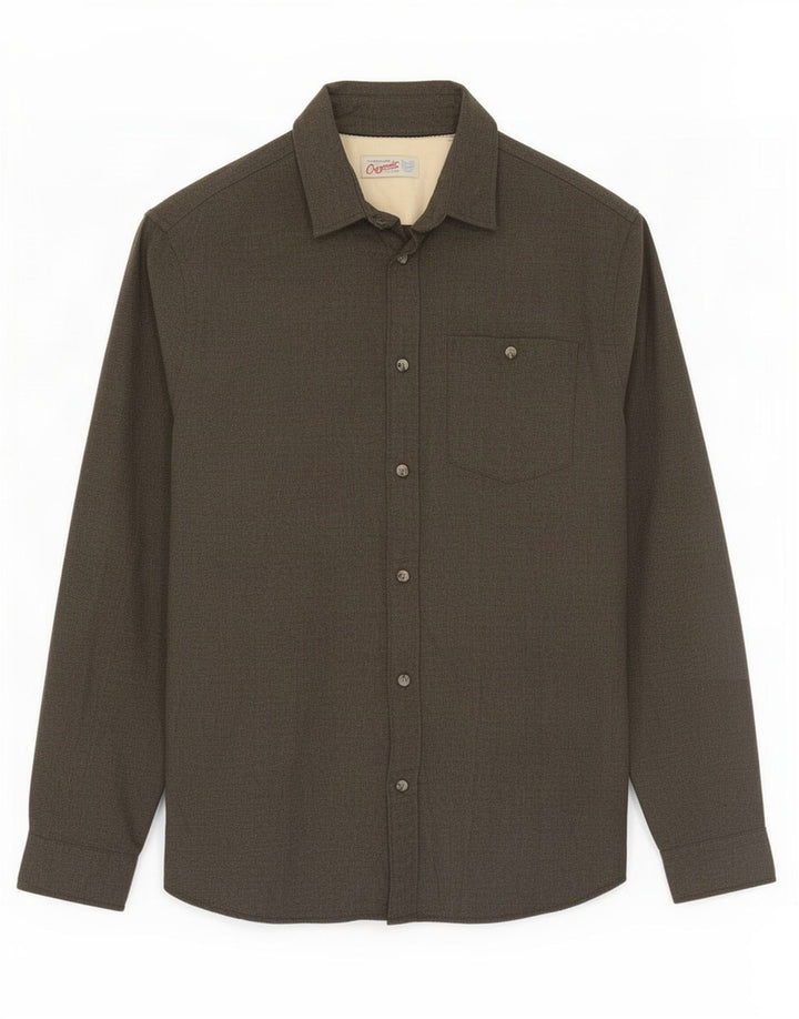 Jack & Jones Herren-Flanellhemd aus mittelgrauer Baumwolle