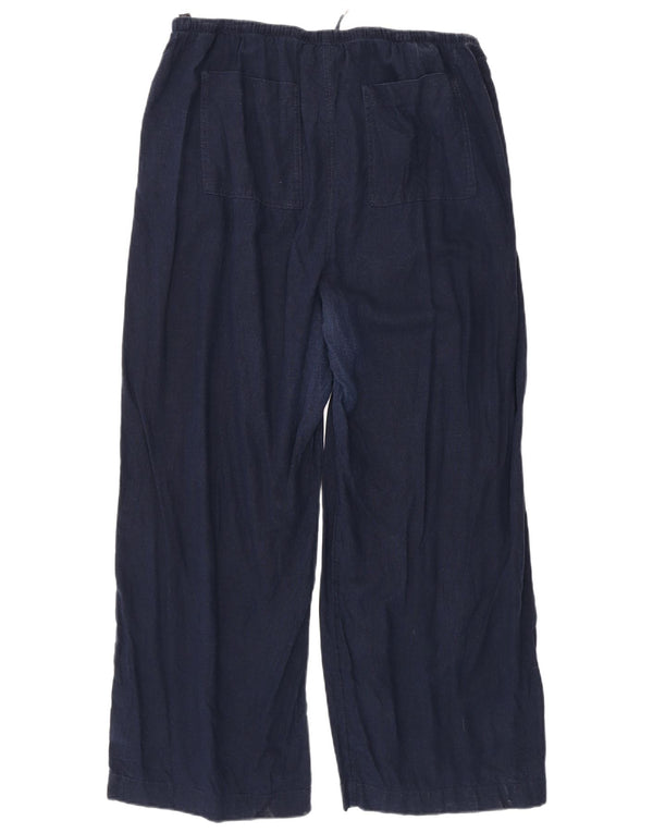 Marks & Spencer Damen-Chinohose mit hoher Taille, UK 18, XL, W36, L29, Marineblau