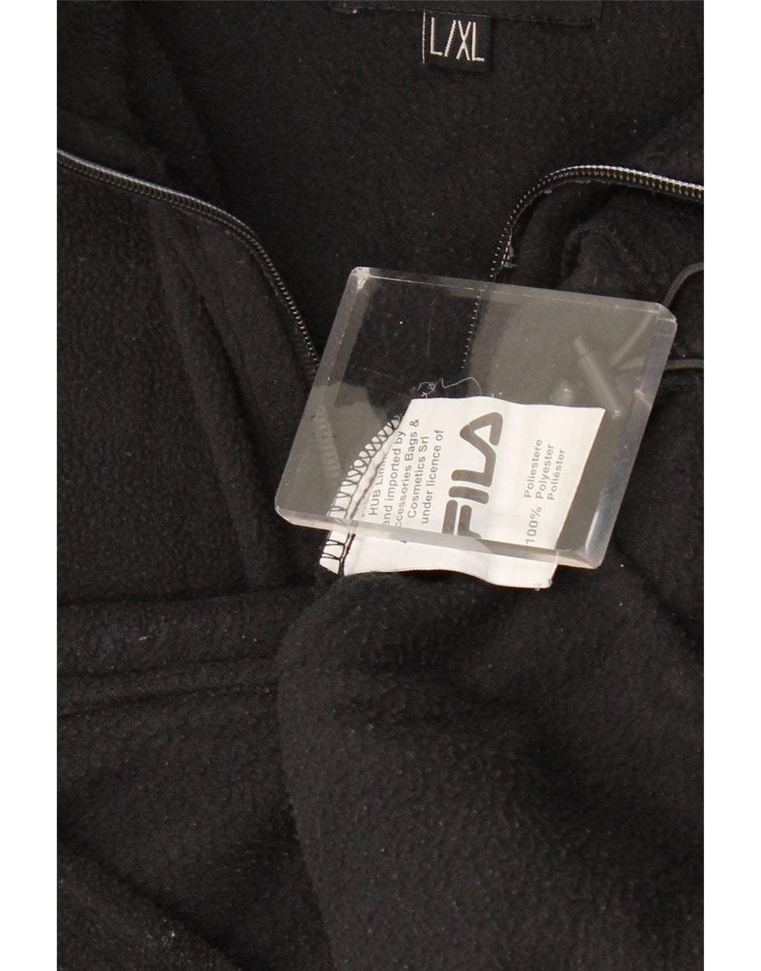 FILA Herren Fleecejacke UK 40 Large Schwarz Polyester