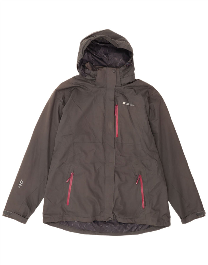 Mountain Warehouse Damen-Regenjacke mit Kapuze, UK 18, XL, Grau, Polyester