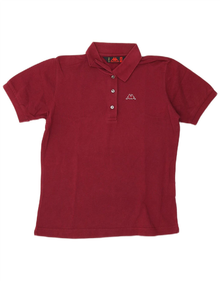 Kappa Damen Poloshirt UK 16 Large Kastanienbraun Baumwolle