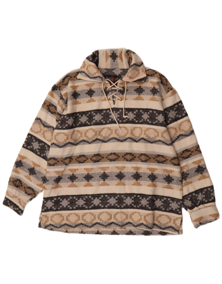 Yachting Club Herren-Pullover, Flanellhemd, groß, mehrfarbig, geometrisch