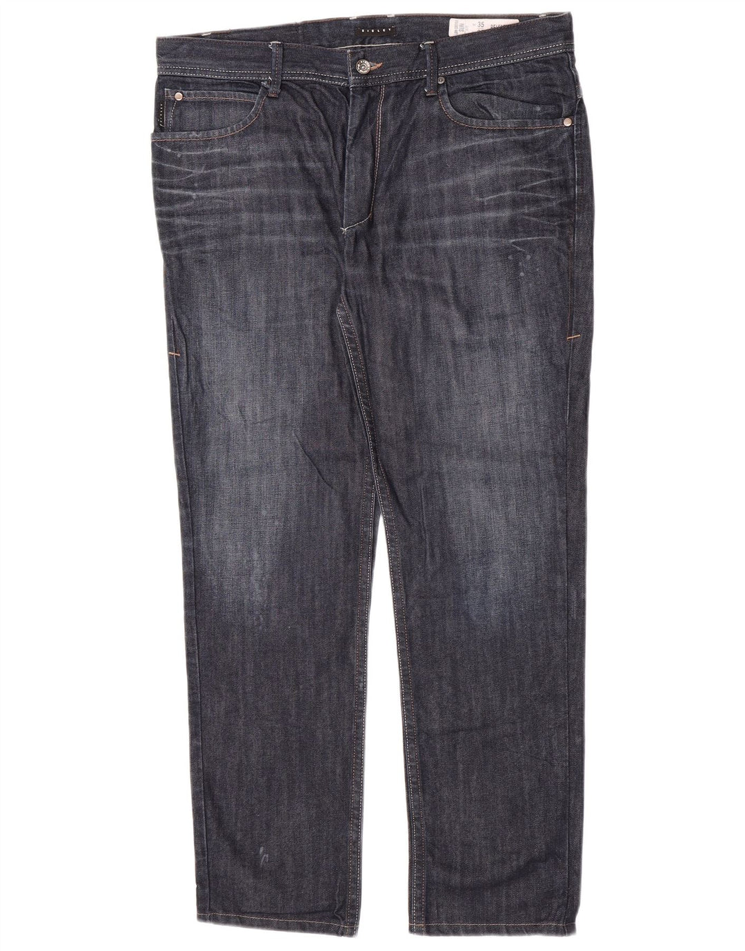 Sisley Herren Belfast Slim Jeans W35 L30 Marineblau Baumwolle