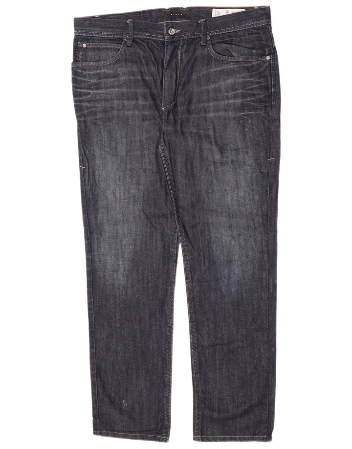 Sisley Herren Belfast Slim Jeans W35 L30 Marineblau Baumwolle