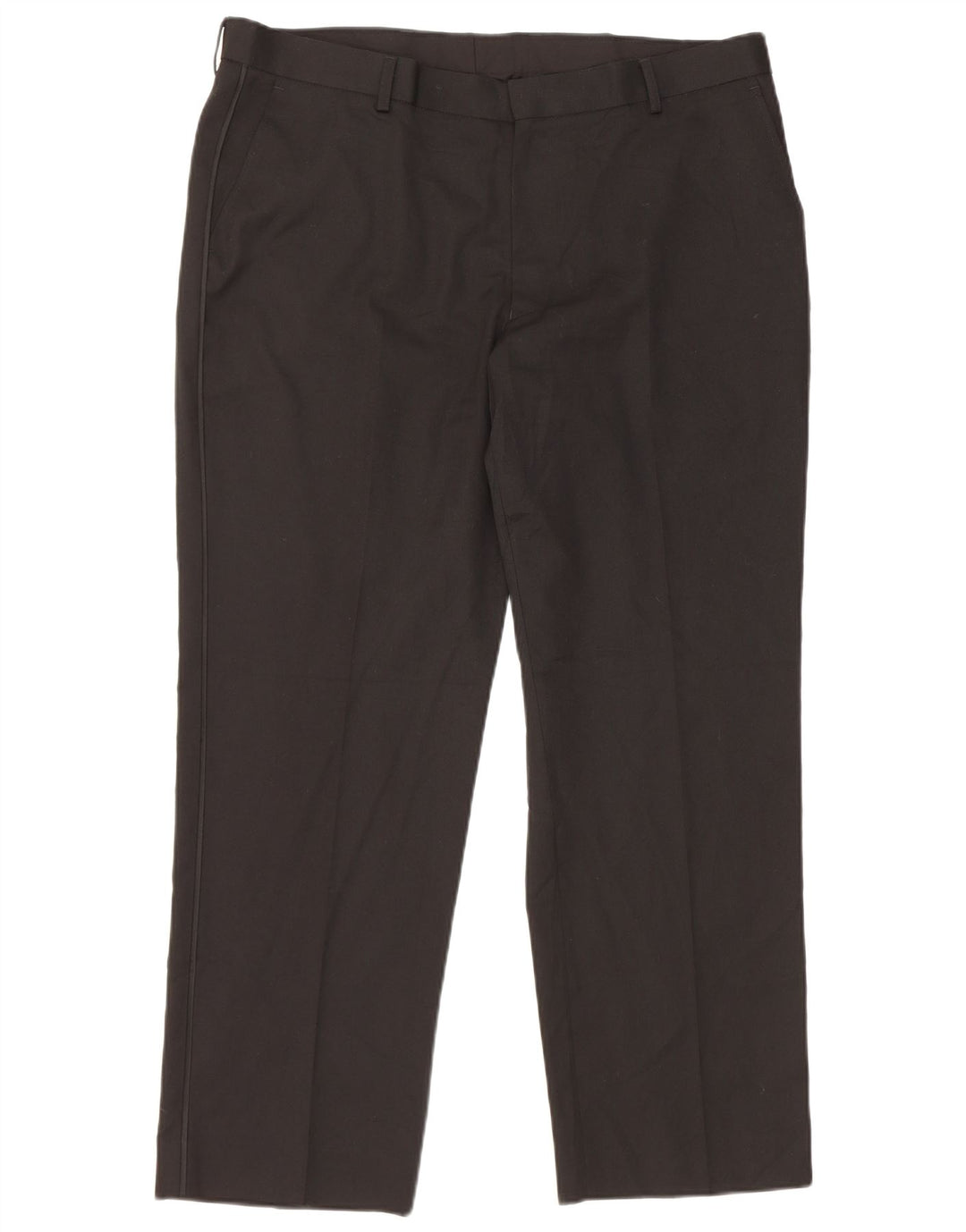 Gerade Herren-Anzughose von Marks & Spencer, W38, L29, schwarzes Polyester