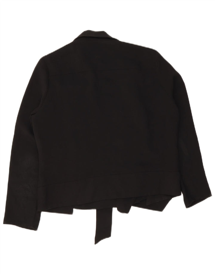Zara Damen Bikerjacke UK 14 Medium Schwarz